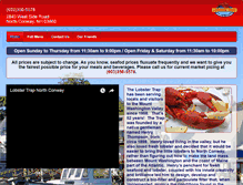 Tablet Screenshot of lobstertraprestaurant.com